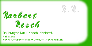 norbert mesch business card